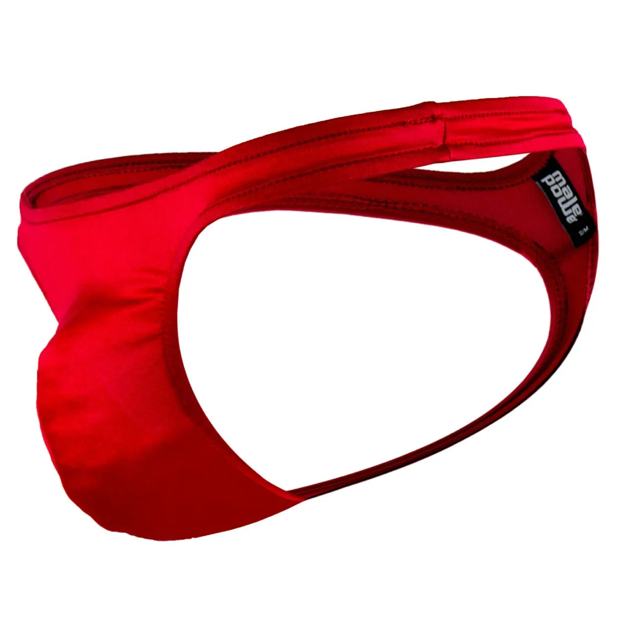 Bekleidung_Herren Power_Herrenunterwäsche Male Power 442076 Satin Lycra Bong Tanga Farbe Rot