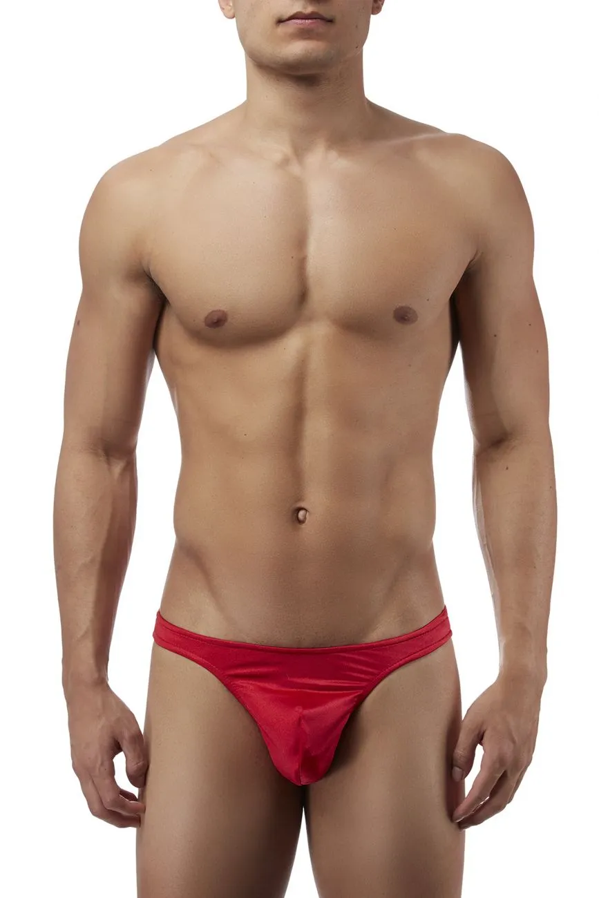 Bekleidung_Herren Power_Herrenunterwäsche Male Power 442076 Satin Lycra Bong Tanga Farbe Rot