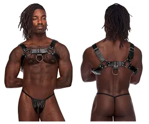 Clothing_Male Power_Mens Underwear Male Power 590-266 Leather Aries Harness Color Black