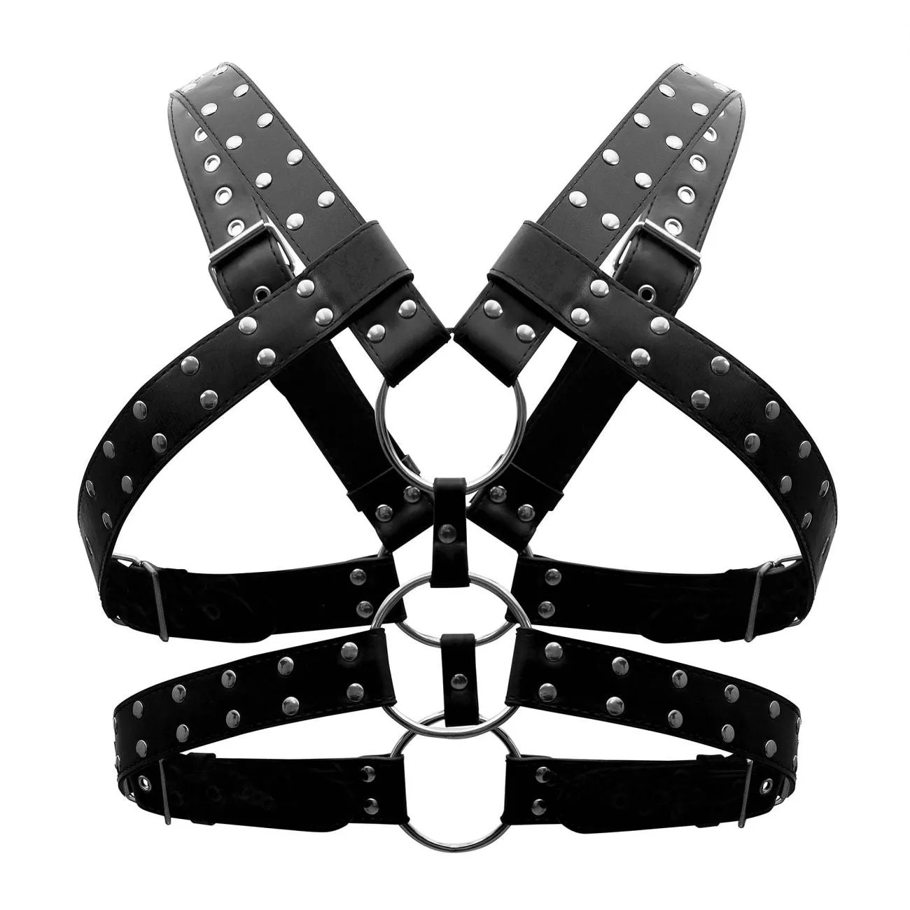 Bekleidung_Herren Power_Herrenunterwäsche Male Power 591-266 Leder-Zwillinge Geschirr Farbe Schwarz