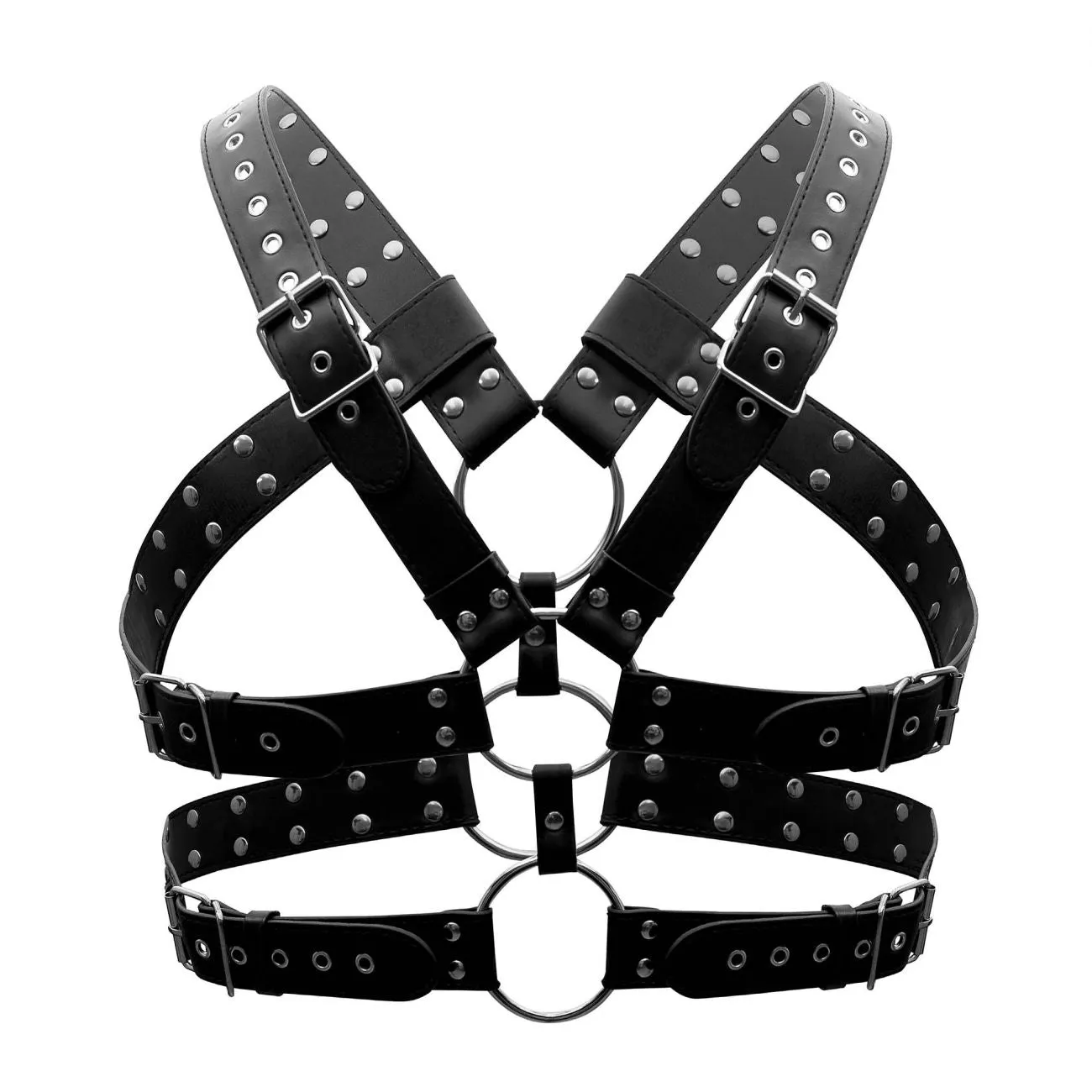 Bekleidung_Herren Power_Herrenunterwäsche Male Power 591-266 Leder-Zwillinge Geschirr Farbe Schwarz