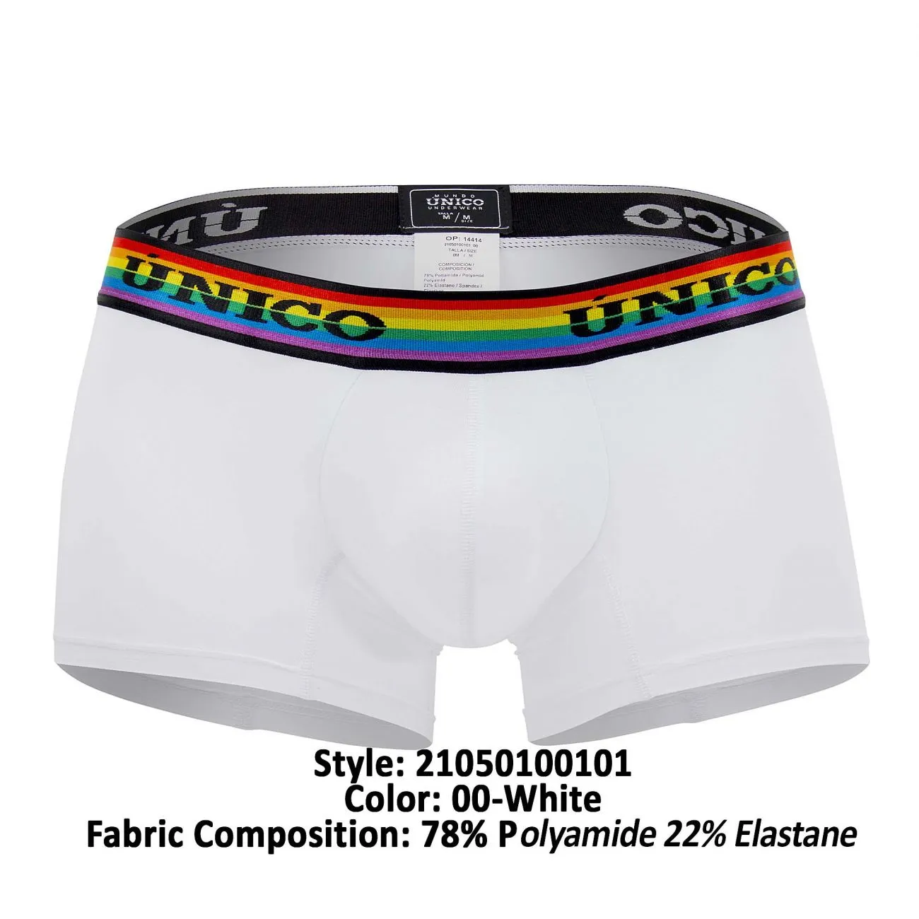 Kleidung_Mundo Unico_Herrenunterwäsche Unico 21050100101 Liebe gewinnt Trunks Farbe 00-Weiß
