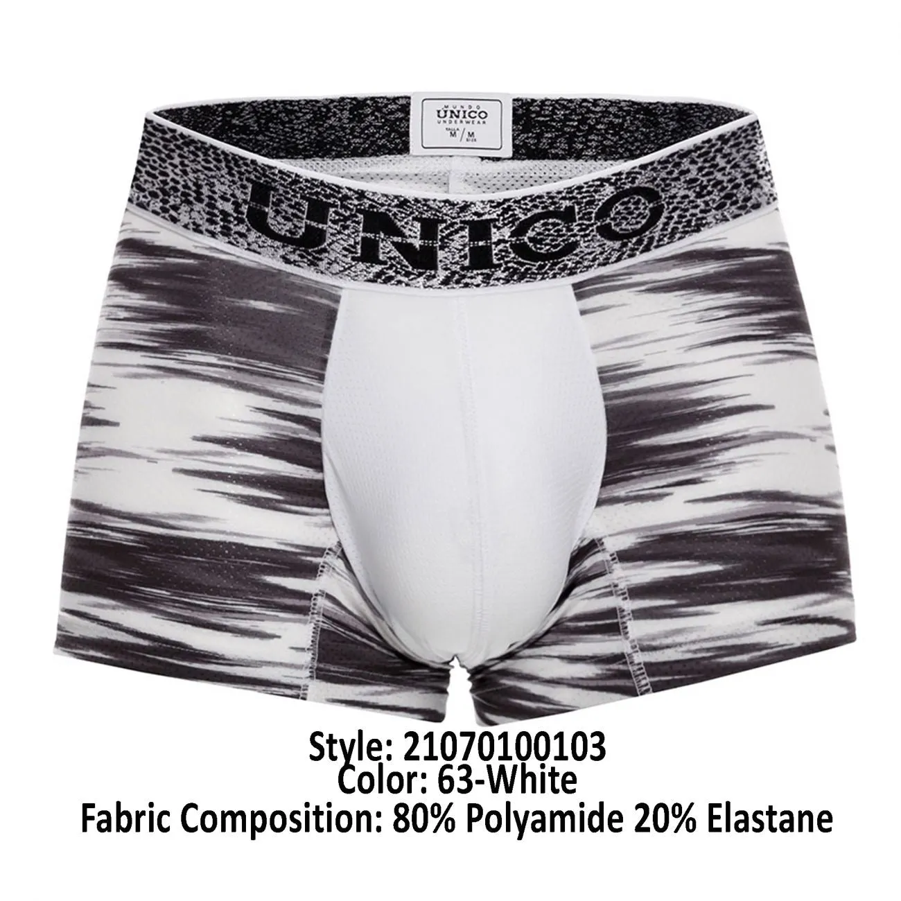 Bekleidung_Mundo Unico_Herrenunterwäsche Unico 21070100103 Gefütterte Boxershorts Farbe 63-Weiß
