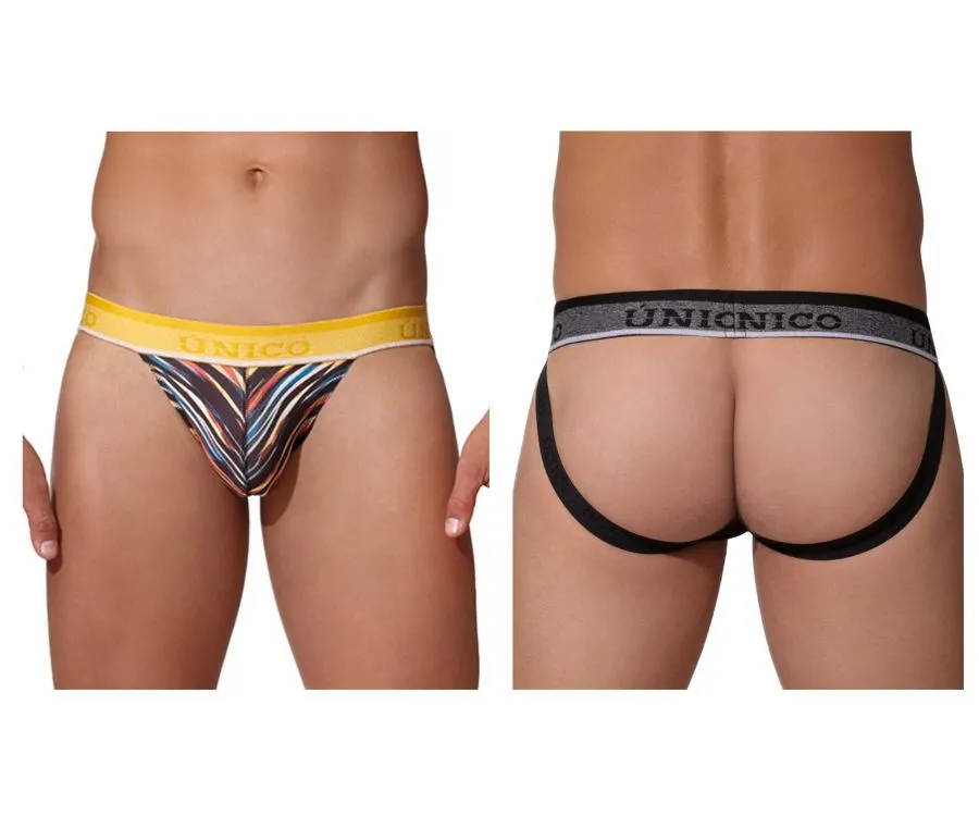 Bekleidung_Mundo Unico_Herrenunterwäsche Unico 22020301203 Fragmentierter Jockstrap Farbe 63-Bedruckt