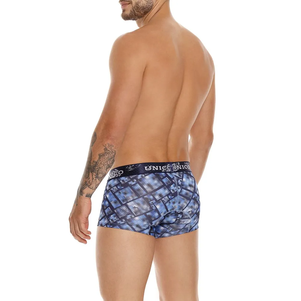 Kleidung_Mundo Unico_Herrenunterwäsche Unico 22100100115 Karo-Boxershorts Farbe 90-Bedruckt