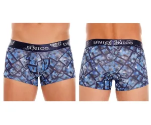 Clothing_Mundo Unico_Mens Underwear Unico 22100100115 Tartan Trunks Color 90-Printed