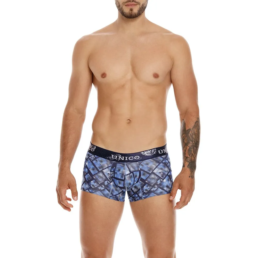 Kleidung_Mundo Unico_Herrenunterwäsche Unico 22100100115 Karo-Boxershorts Farbe 90-Bedruckt