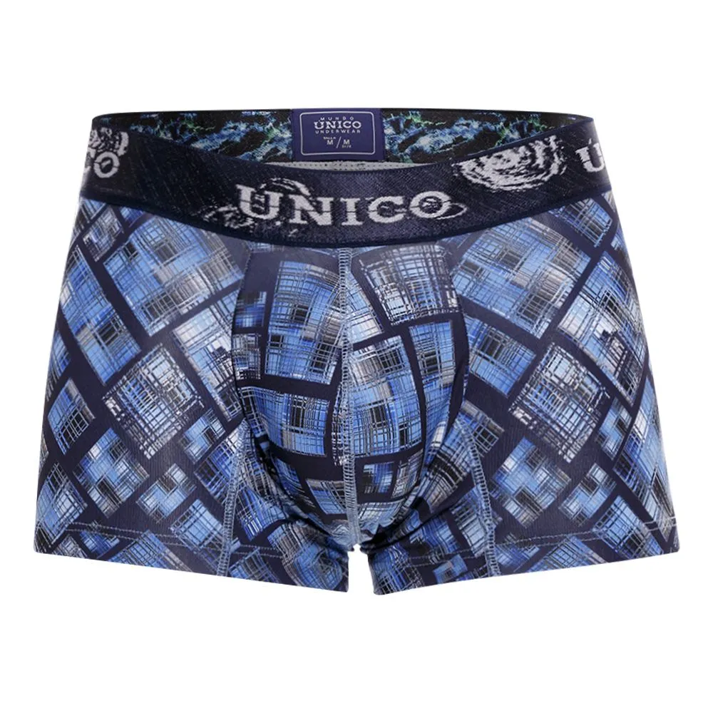 Kleidung_Mundo Unico_Herrenunterwäsche Unico 22100100115 Karo-Boxershorts Farbe 90-Bedruckt