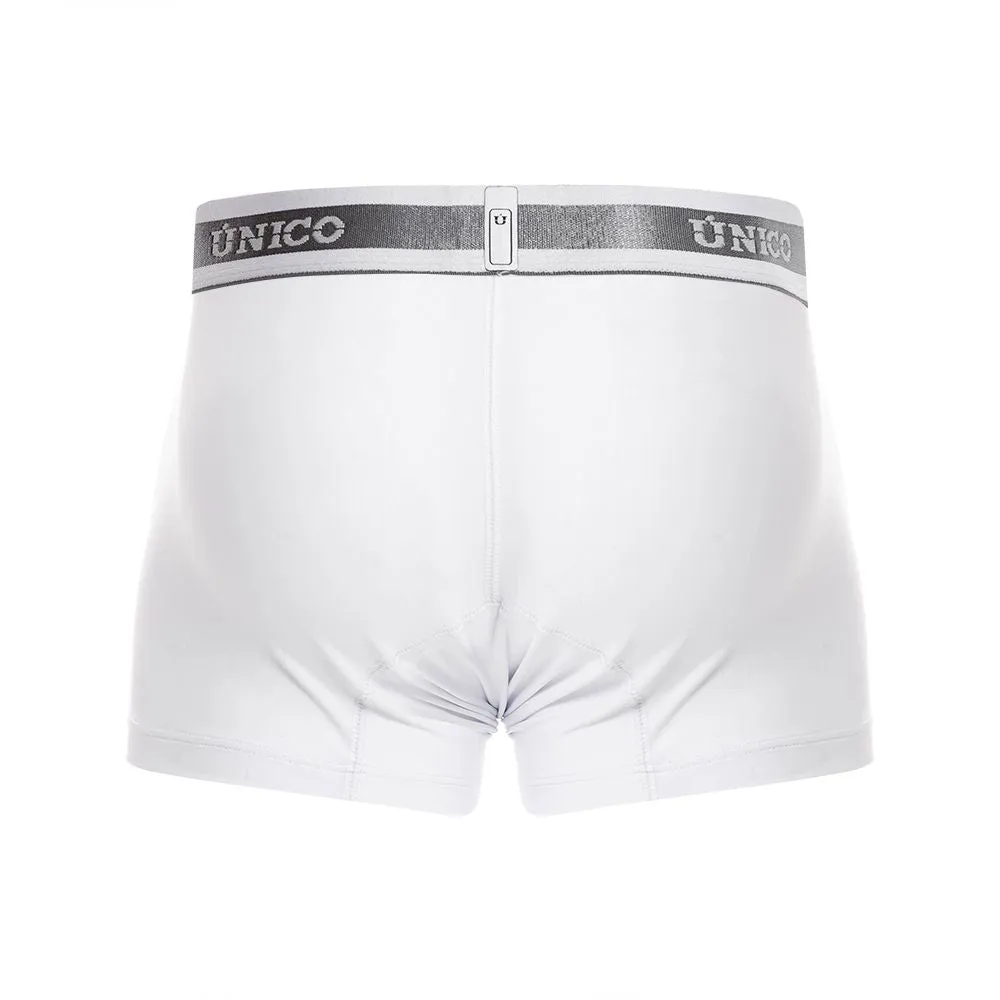 Bekleidung_Mundo Unico_Herrenunterwäsche Unico 22120100112 Glanz M22 Trunks Farbe 00-Weiß