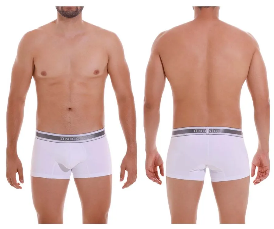 Bekleidung_Mundo Unico_Herrenunterwäsche Unico 22120100112 Glanz M22 Trunks Farbe 00-Weiß