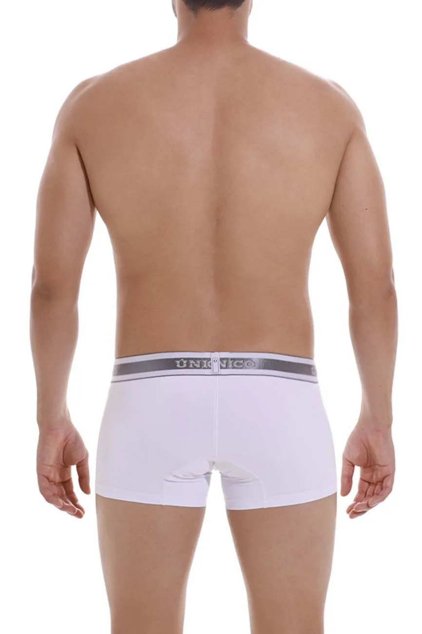 Bekleidung_Mundo Unico_Herrenunterwäsche Unico 22120100112 Glanz M22 Trunks Farbe 00-Weiß