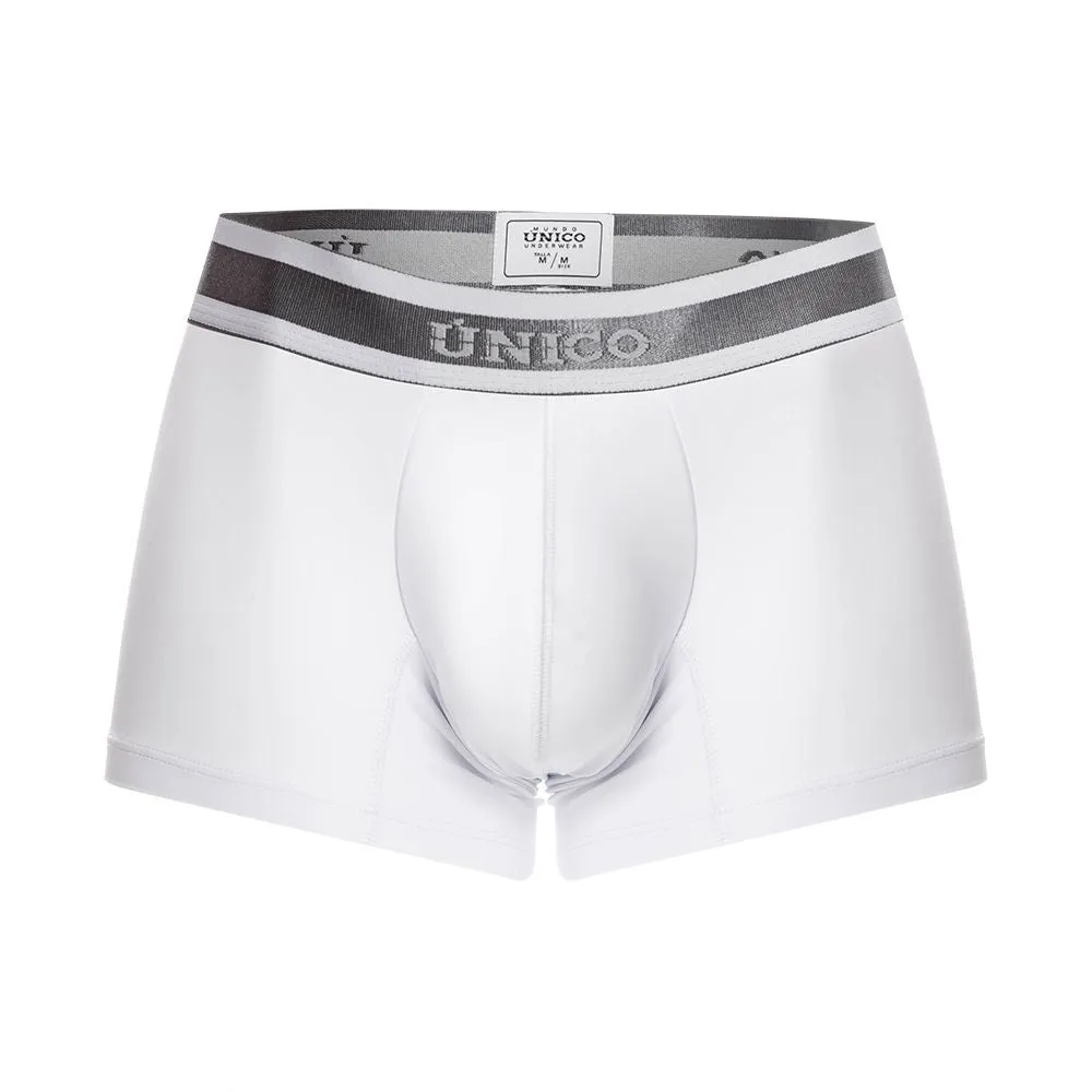 Bekleidung_Mundo Unico_Herrenunterwäsche Unico 22120100112 Glanz M22 Trunks Farbe 00-Weiß