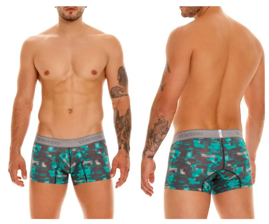 Bekleidung_Mundo Unico_Herrenunterwäsche Unico 23050100104 Schachbrett-Boxershorts Farbe 63-Grün