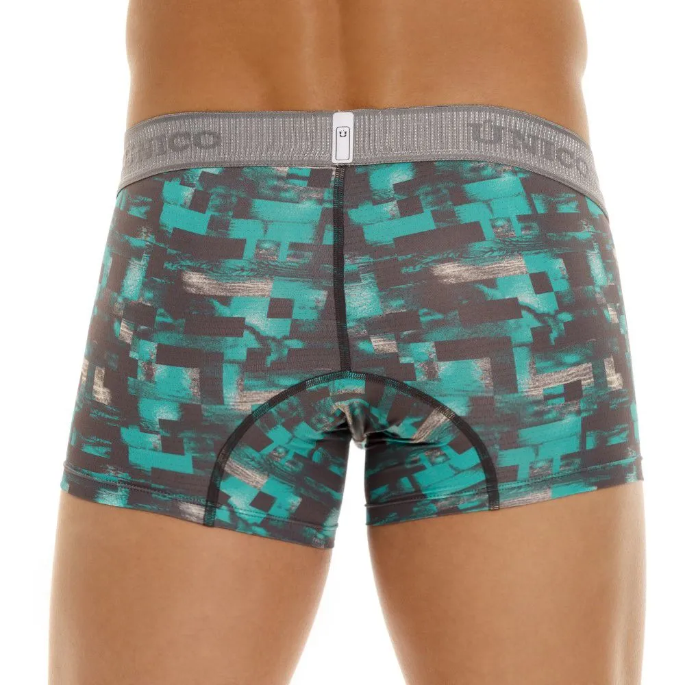Bekleidung_Mundo Unico_Herrenunterwäsche Unico 23050100104 Schachbrett-Boxershorts Farbe 63-Grün