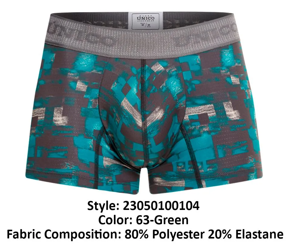 Bekleidung_Mundo Unico_Herrenunterwäsche Unico 23050100104 Schachbrett-Boxershorts Farbe 63-Grün