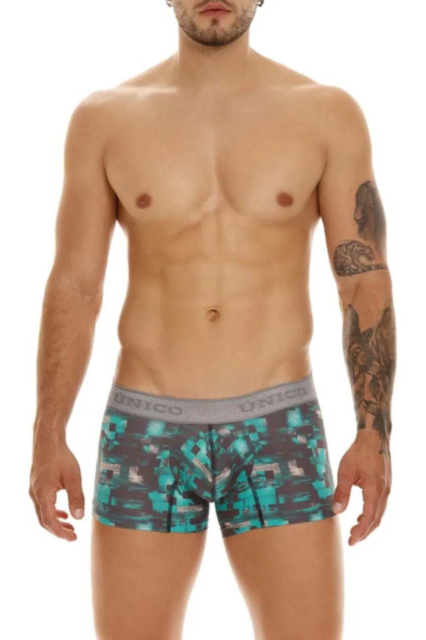 Bekleidung_Mundo Unico_Herrenunterwäsche Unico 23050100104 Schachbrett-Boxershorts Farbe 63-Grün