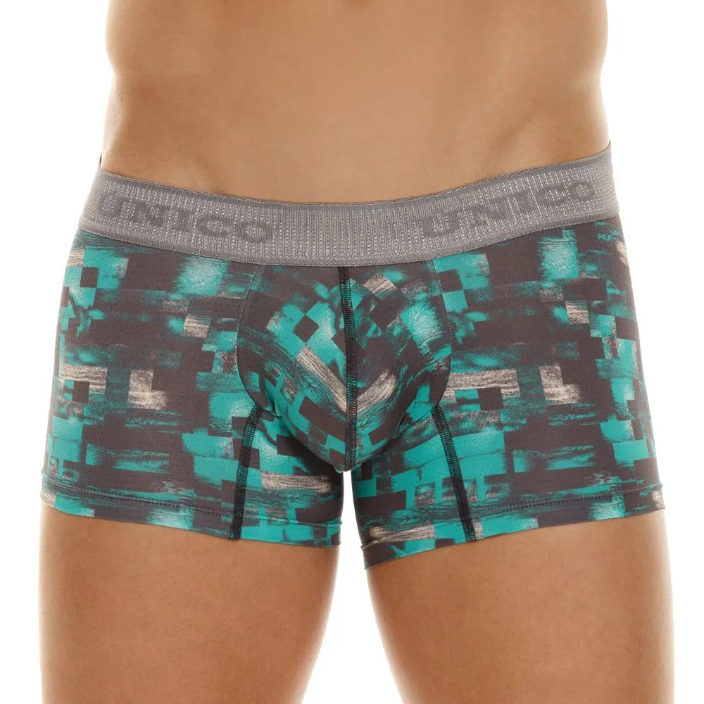 Bekleidung_Mundo Unico_Herrenunterwäsche Unico 23050100104 Schachbrett-Boxershorts Farbe 63-Grün