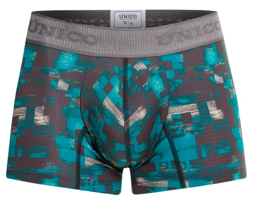 Bekleidung_Mundo Unico_Herrenunterwäsche Unico 23050100104 Schachbrett-Boxershorts Farbe 63-Grün