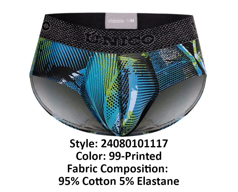 Bekleidung_Mundo Unico_Herrenunterwäsche Unico 24080101117 Trino Slip Farbe 99-Bedruckt