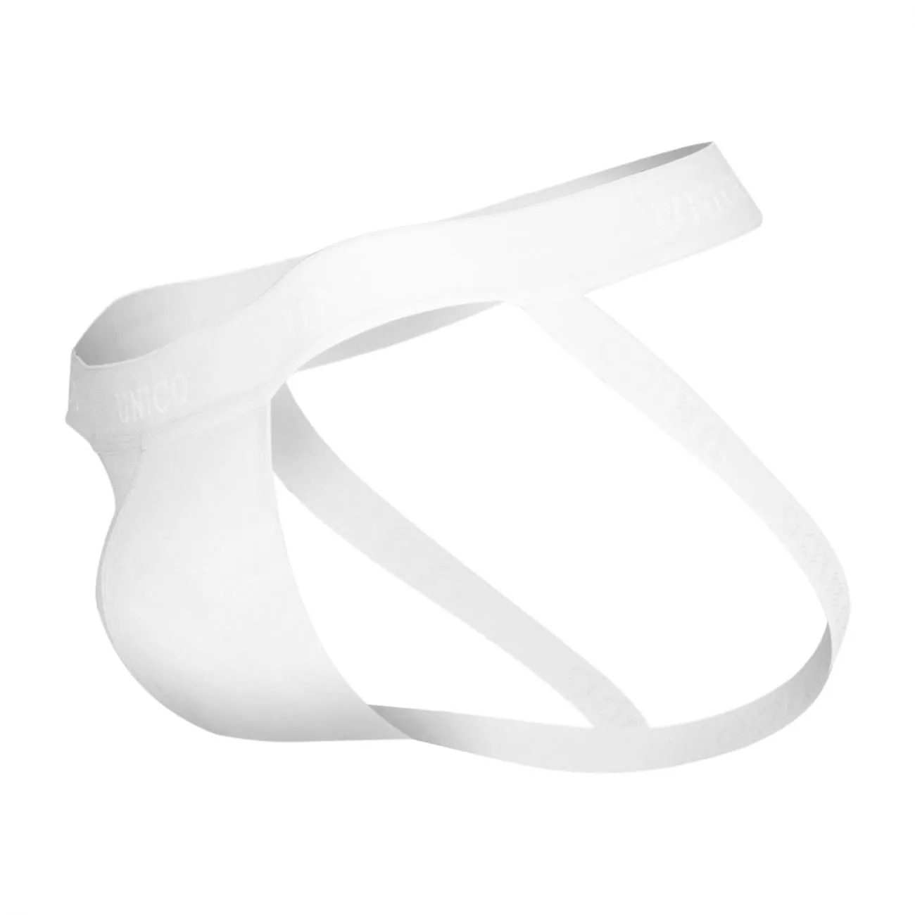 Bekleidung_Mundo Unico_Herrenunterwäsche Unico 9610020100 (9612010120100) Jockstrap Cristalino Baumwolle Farbe Weiß