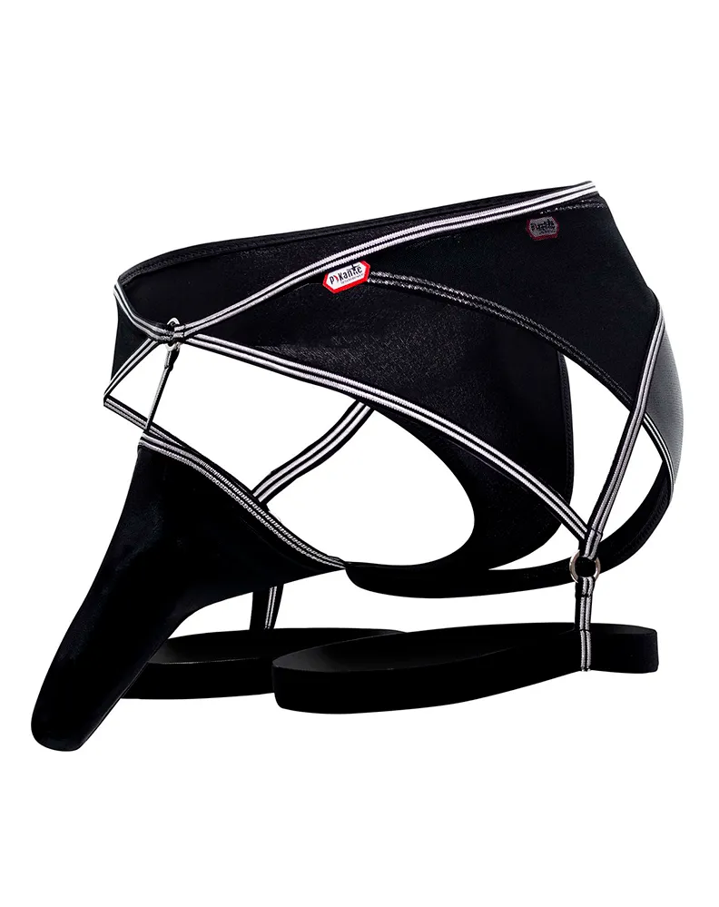 Bekleidung_Pikante_Herrenunterwäsche Pikante 0987 Abuya Strumpfhalter Jockstrap Schwarz