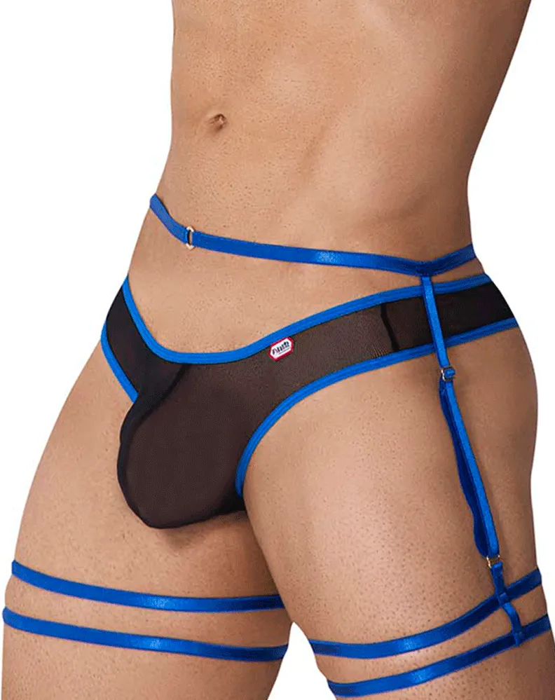 Bekleidung_Pikante_Herrenunterwäsche Pikante 1082 Lujueria Strumpfhalter-Tanga Blau