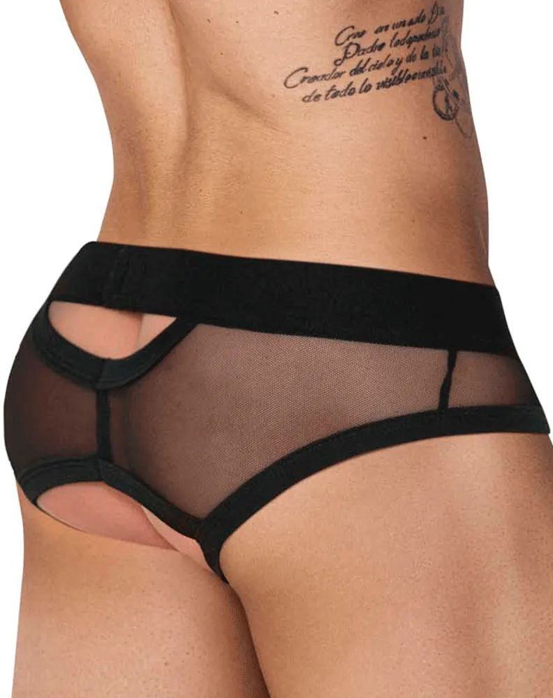 Bekleidung_Pikante_Herrenunterwäsche Pikante 1091 Strapazierfähige Mesh-Slip Schwarz