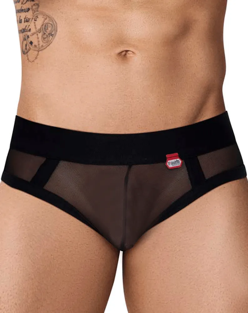 Bekleidung_Pikante_Herrenunterwäsche Pikante 1091 Strapazierfähige Mesh-Slip Schwarz