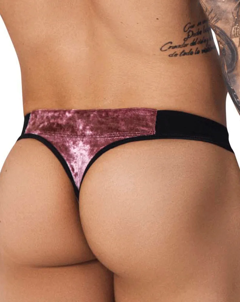 Bekleidung_Pikante_Herrenunterwäsche Pikante 1099 Verdeckte Samt-Tangas Pink