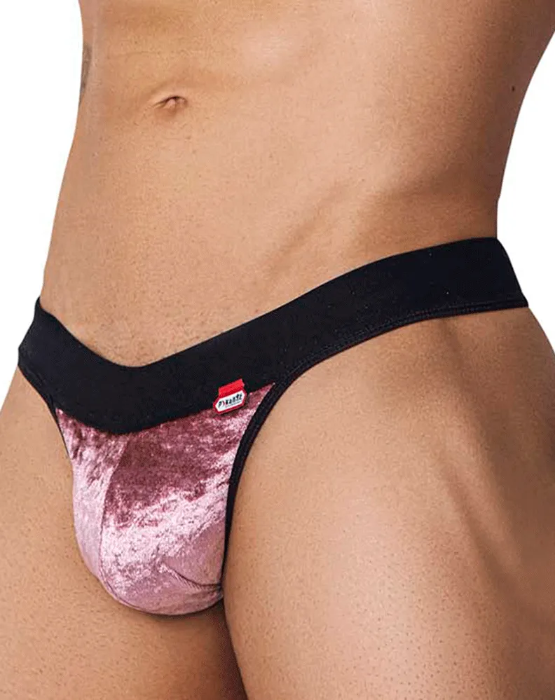 Bekleidung_Pikante_Herrenunterwäsche Pikante 1099 Verdeckte Samt-Tangas Pink