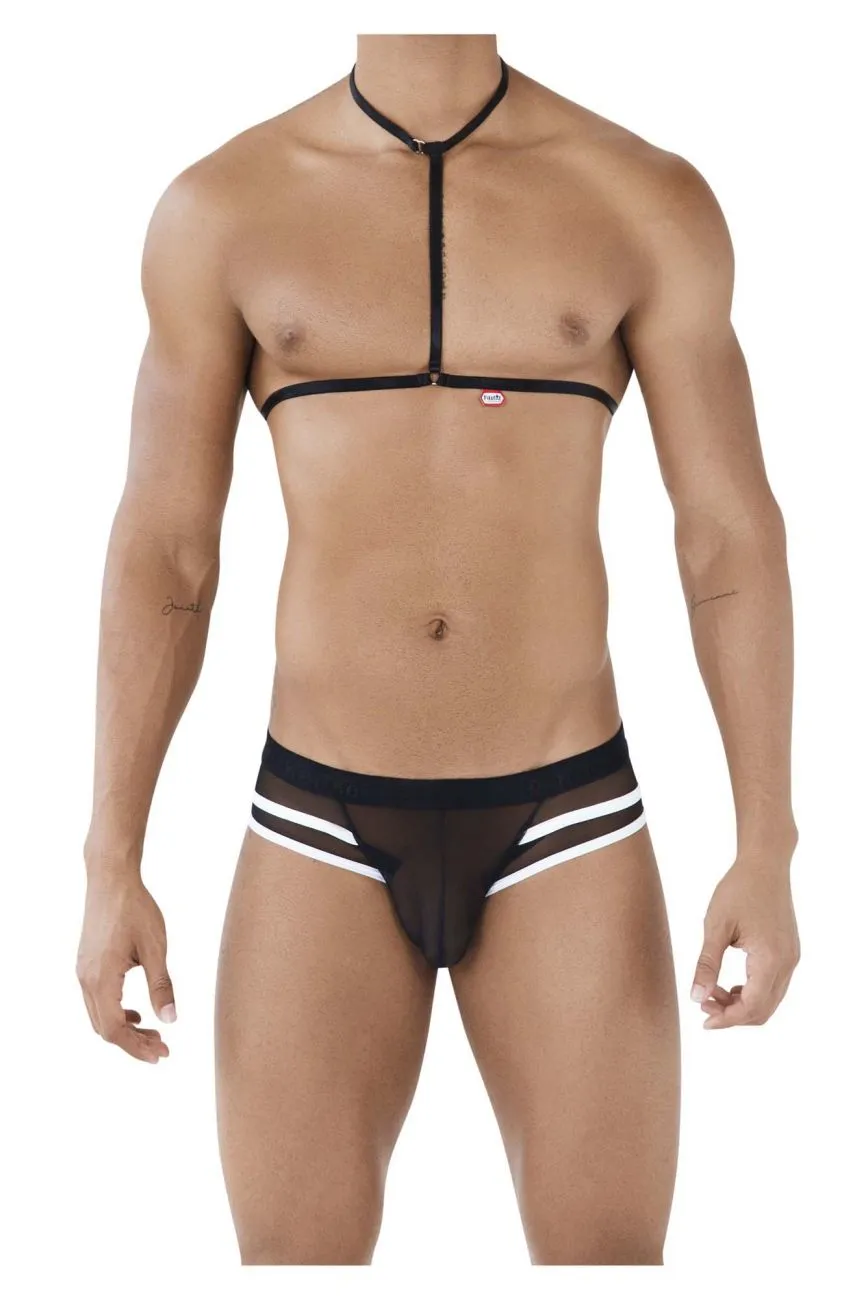 Bekleidung_Pikante_Herrenunterwäsche Pikante PIK 0495 Heiße Gurt-Briefs Farbe Schwarz