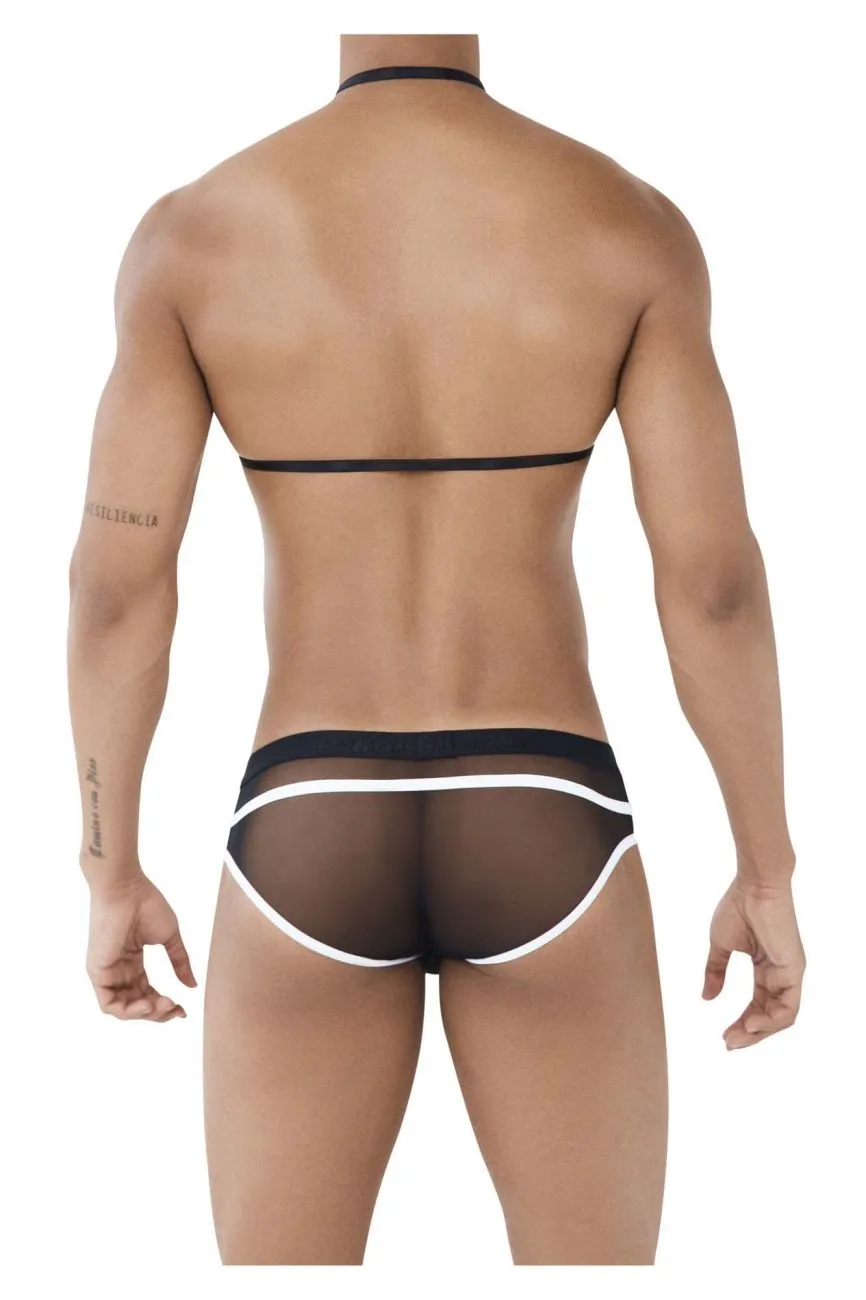 Bekleidung_Pikante_Herrenunterwäsche Pikante PIK 0495 Heiße Gurt-Briefs Farbe Schwarz