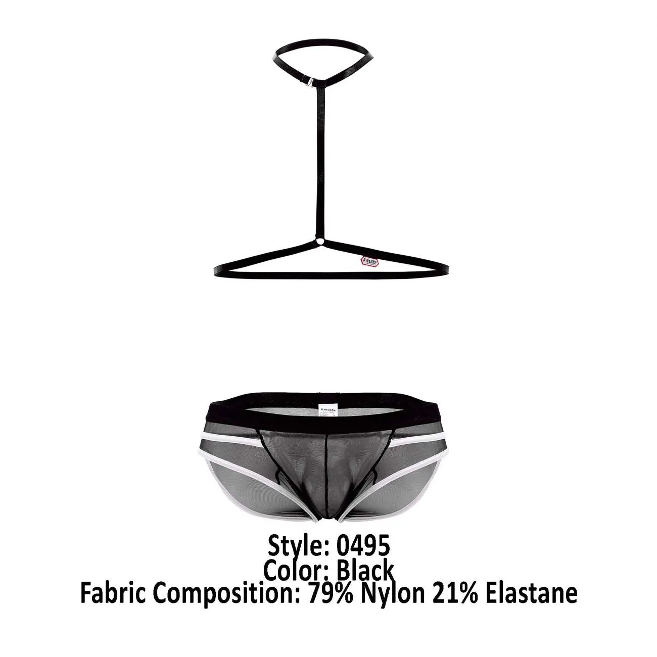 Bekleidung_Pikante_Herrenunterwäsche Pikante PIK 0495 Heiße Gurt-Briefs Farbe Schwarz