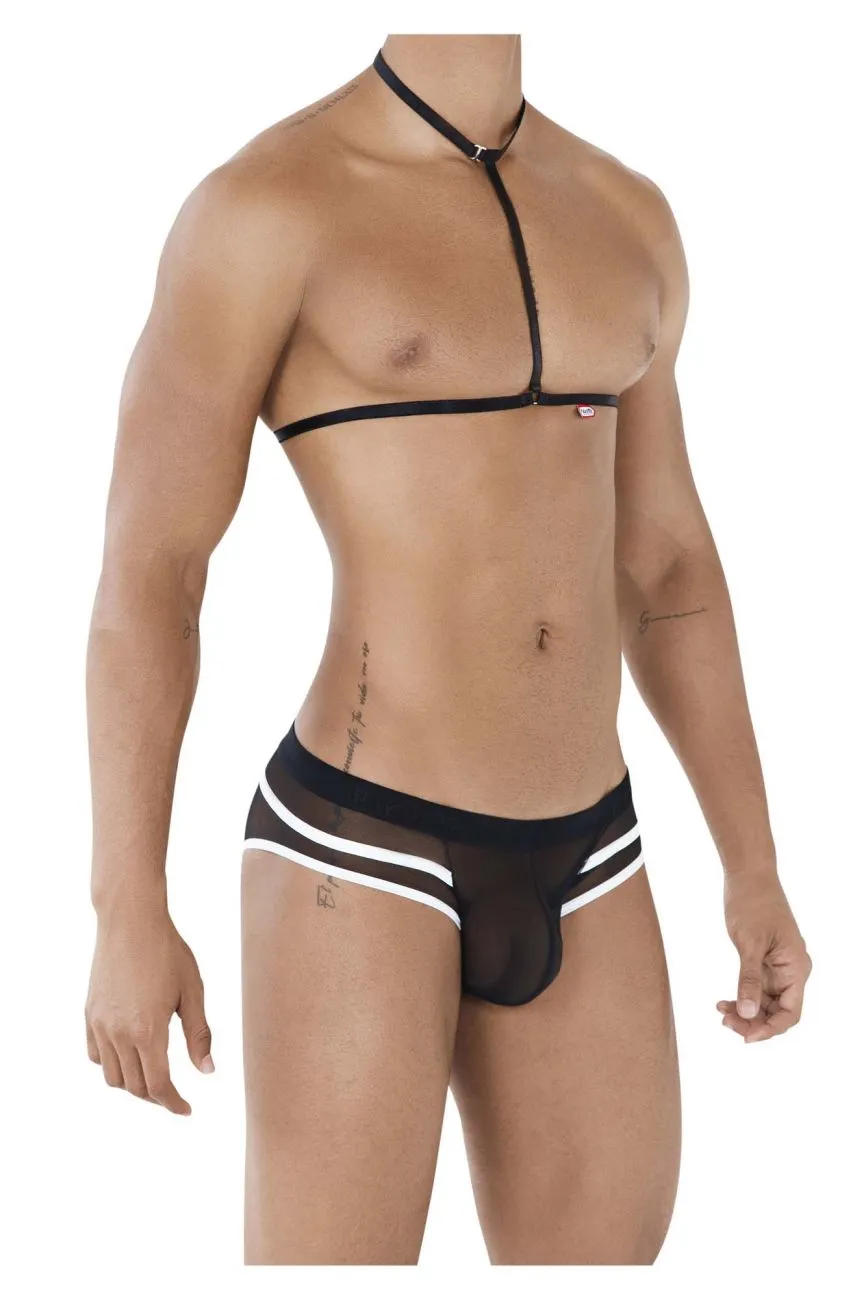 Bekleidung_Pikante_Herrenunterwäsche Pikante PIK 0495 Heiße Gurt-Briefs Farbe Schwarz