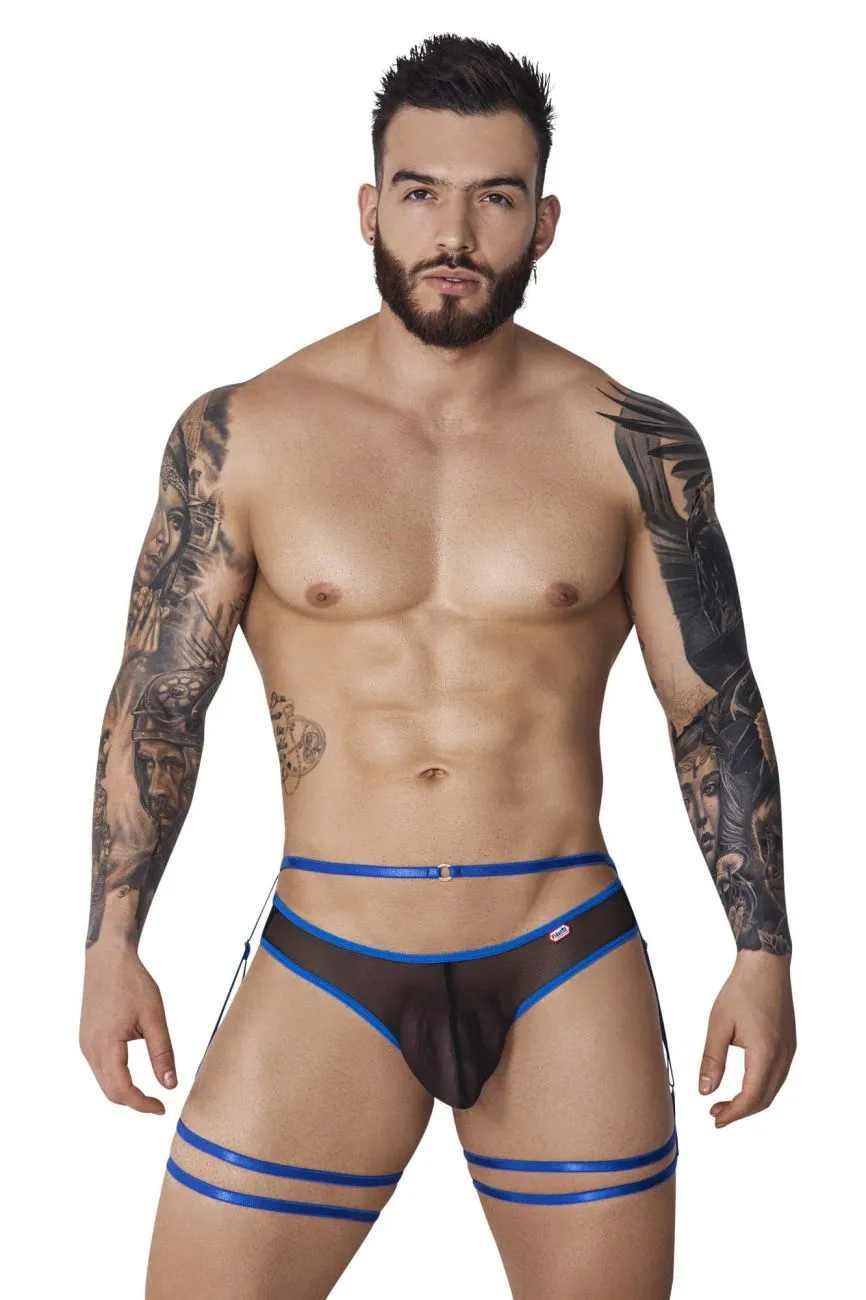 Bekleidung_Pikante_Herrenunterwäsche Pikante PIK 1082 Lujueria Strumpfhalter-Tangas Farbe Blau