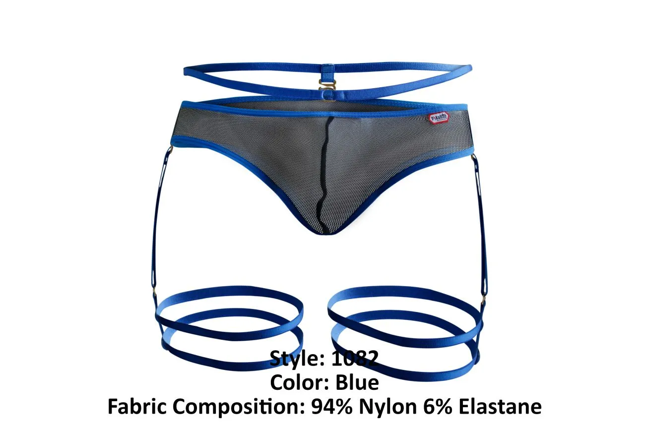 Bekleidung_Pikante_Herrenunterwäsche Pikante PIK 1082 Lujueria Strumpfhalter-Tangas Farbe Blau