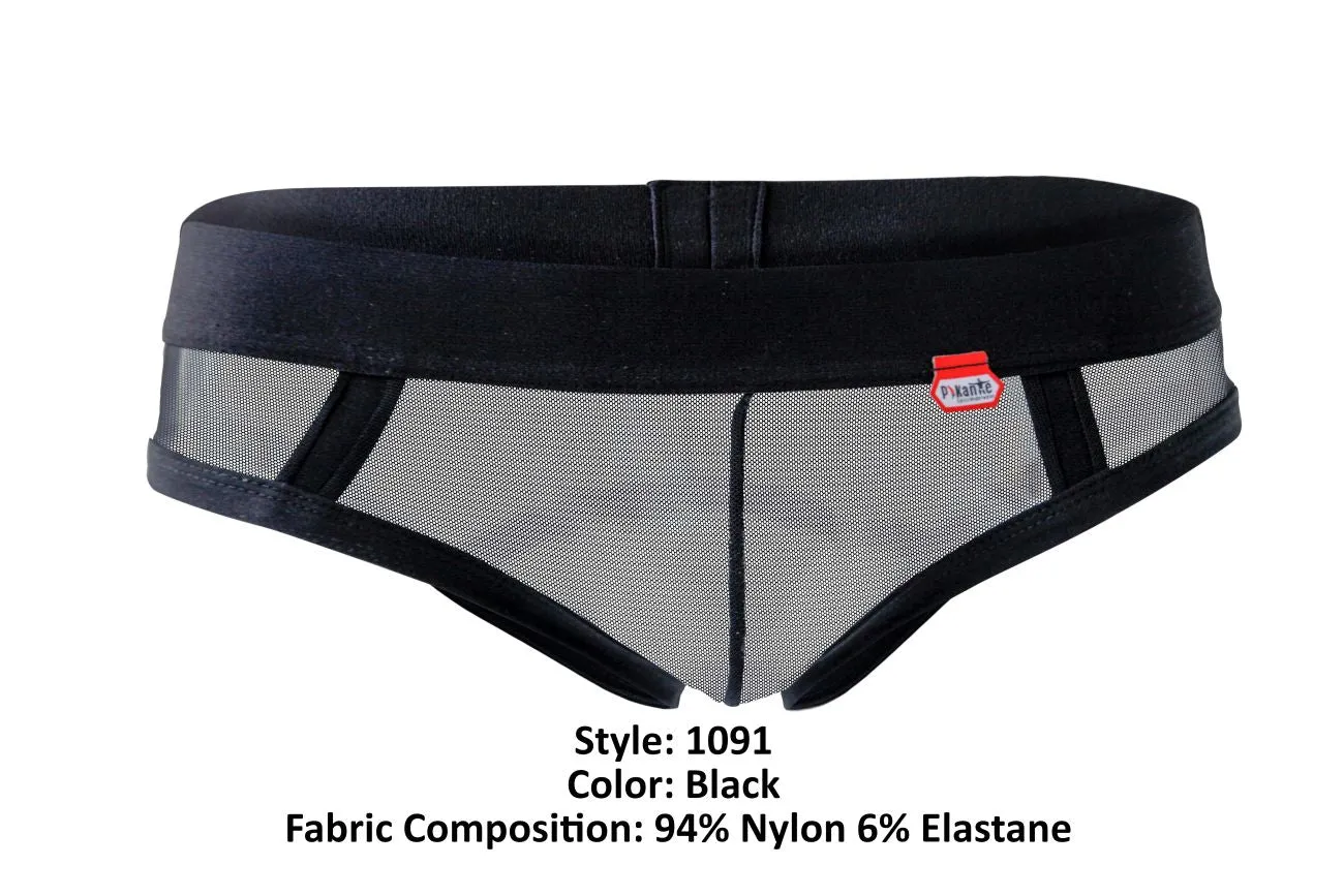 Bekleidung_Pikante_Herrenunterwäsche Pikante PIK 1091 Strapazierfähige Mesh-Slip Farbe Schwarz