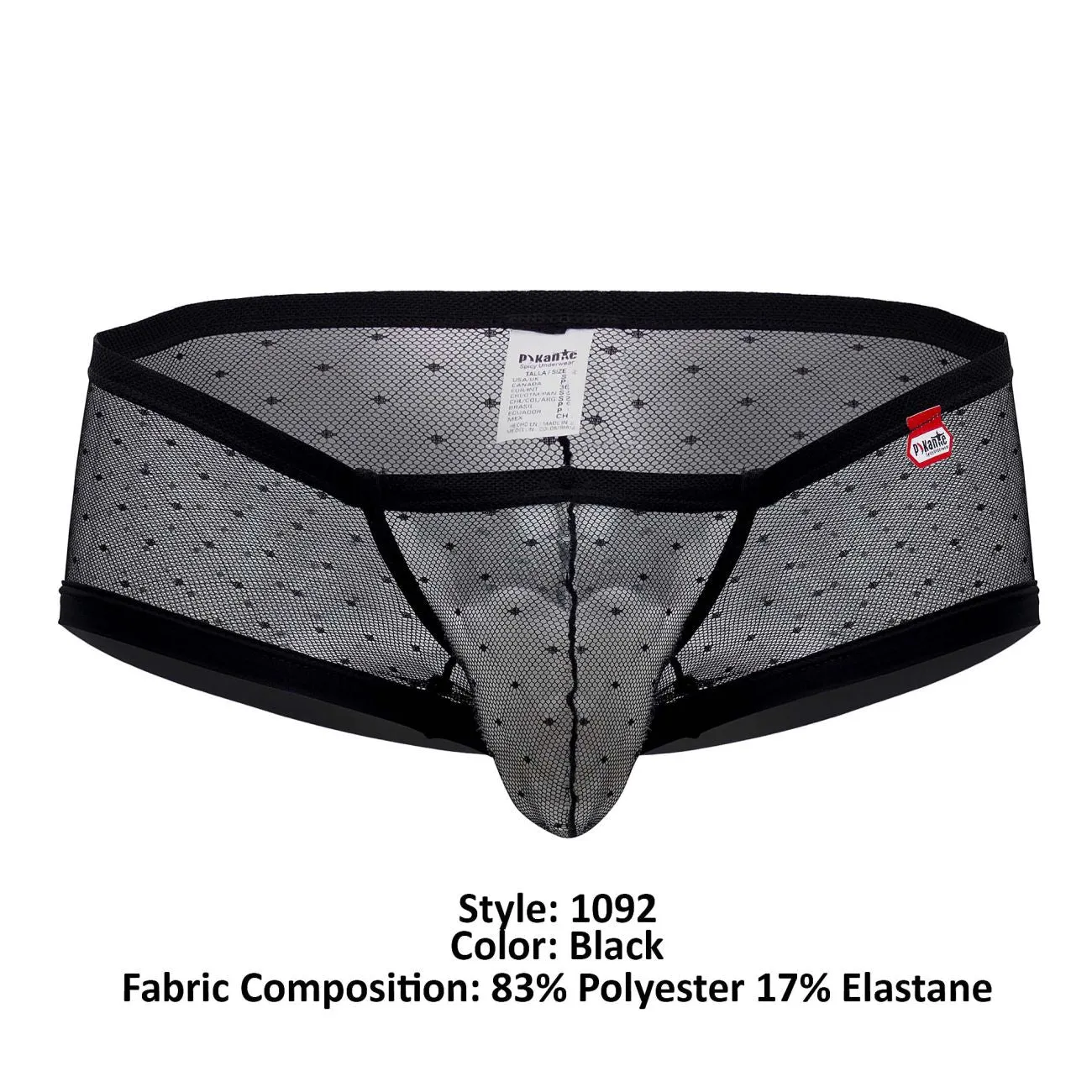 Bekleidung_Pikante_Herrenunterwäsche Pikante PIK 1092 Oomph Mesh Slips Farbe Schwarz