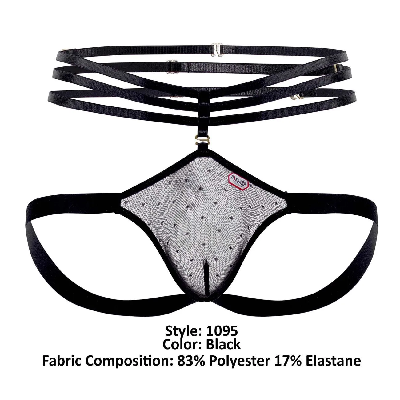 Bekleidung_Pikante_Herrenunterwäsche Pikante PIK 1095 Oomph Mesh Jockstrap Farbe Schwarz