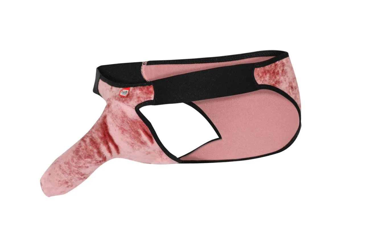 Bekleidung_Pikante_Herrenunterwäsche Pikante PIK 1098 Versteckter Samt-Bikini Farbe Rosa