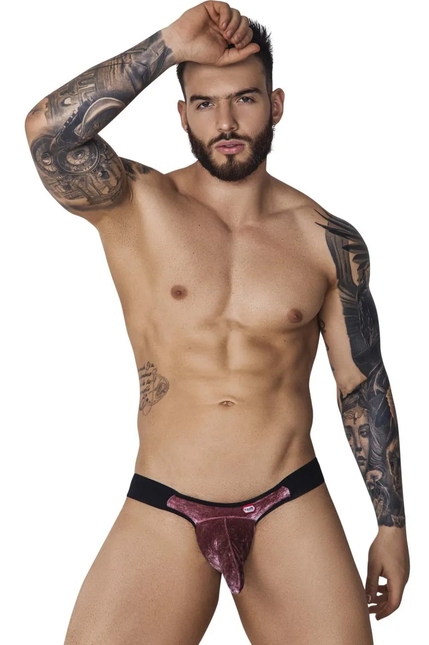 Bekleidung_Pikante_Herrenunterwäsche Pikante PIK 1098 Versteckter Samt-Bikini Farbe Rosa