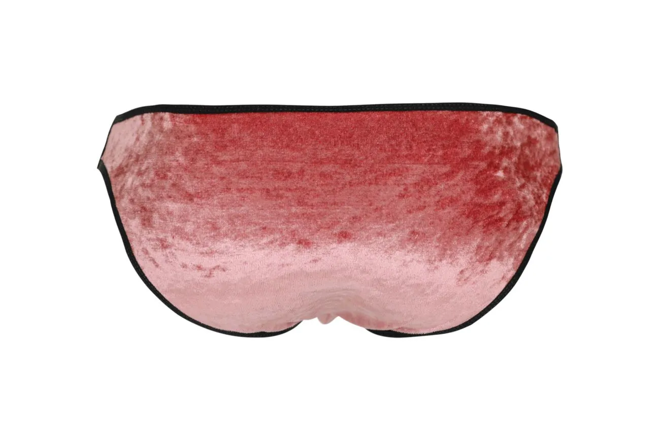 Bekleidung_Pikante_Herrenunterwäsche Pikante PIK 1098 Versteckter Samt-Bikini Farbe Rosa