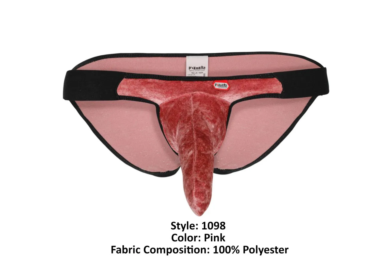 Bekleidung_Pikante_Herrenunterwäsche Pikante PIK 1098 Versteckter Samt-Bikini Farbe Rosa