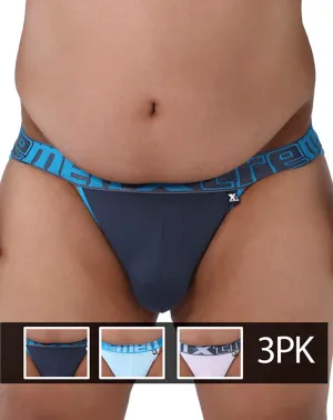 Kleidung_Xtremen_Herrenunterwäsche Xtremen 91057x-3 3er Pack Bikini Grau-blau-rosa