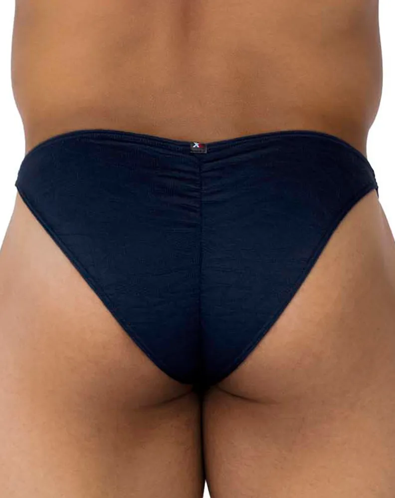 Clothing_Xtremen_Herrenunterwäsche Xtremen 91201 Jacquard-Bikini Dunkelblau