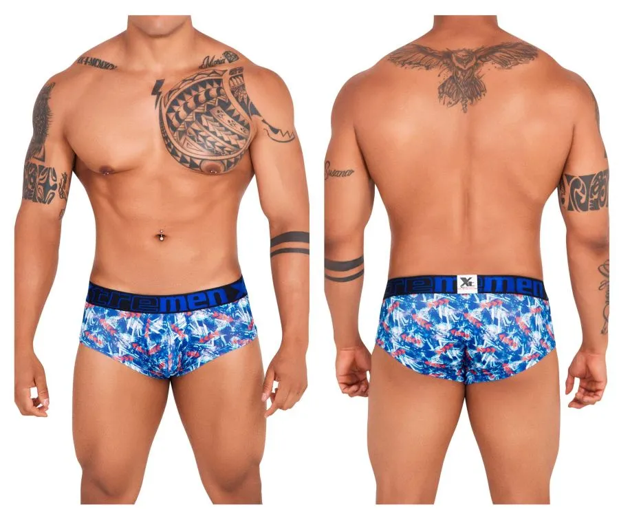 Clothing_Xtremen_Unterwäsche Xtremen 41313 Bedruckte Slipunterhose Farbe Royal