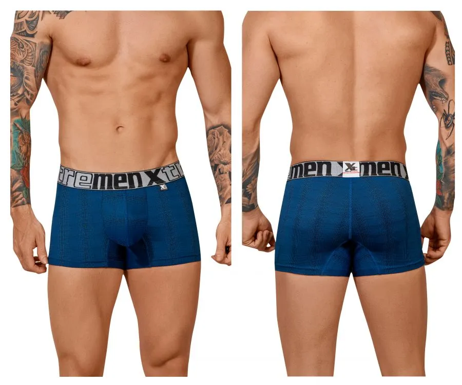 Clothing_Xtremen_Unterwäsche Xtremen 51451C Geometrischer Jacquard-Trunk Farbe Blau