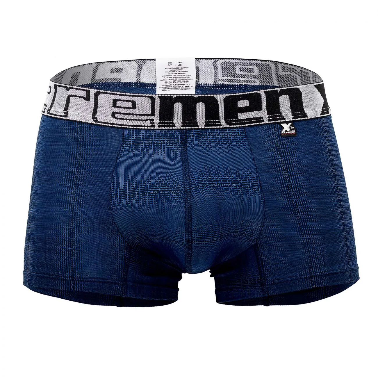 Clothing_Xtremen_Unterwäsche Xtremen 51451C Geometrischer Jacquard-Trunk Farbe Blau
