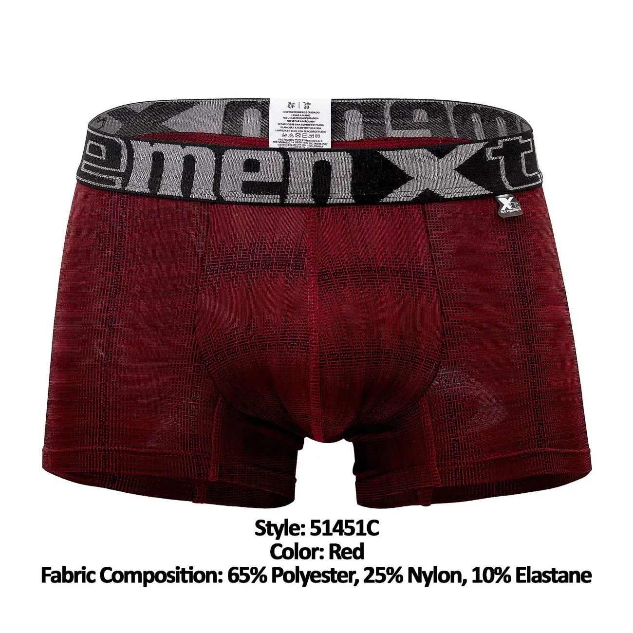 Clothing_Xtremen_Unterwäsche Xtremen 51451C Geometrischer Jacquard Slip Farbe Rot