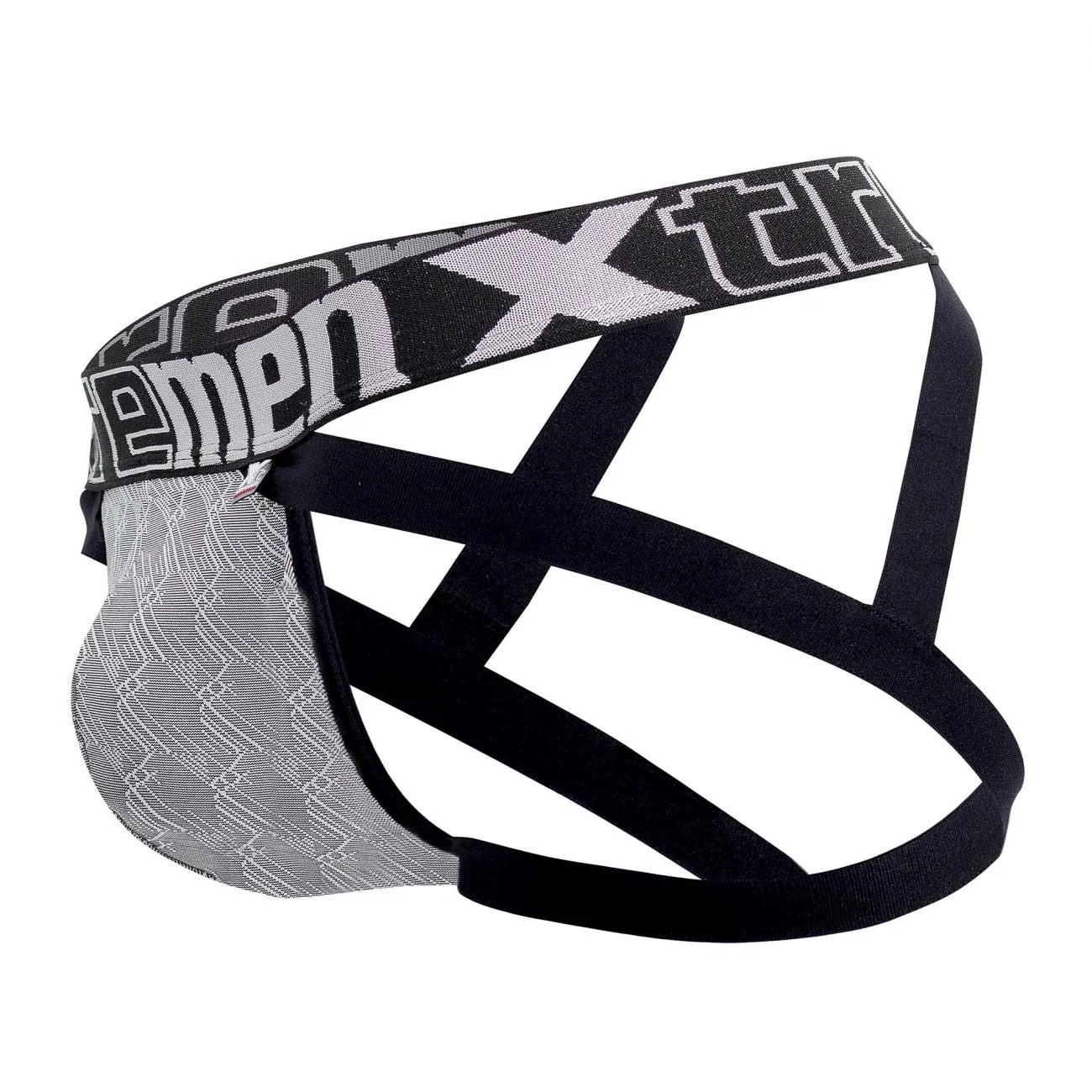 Clothing_Xtremen_Unterwäsche Xtremen 91069 Mikrofaser-Jacquard-Jockstrap Farbe Grau